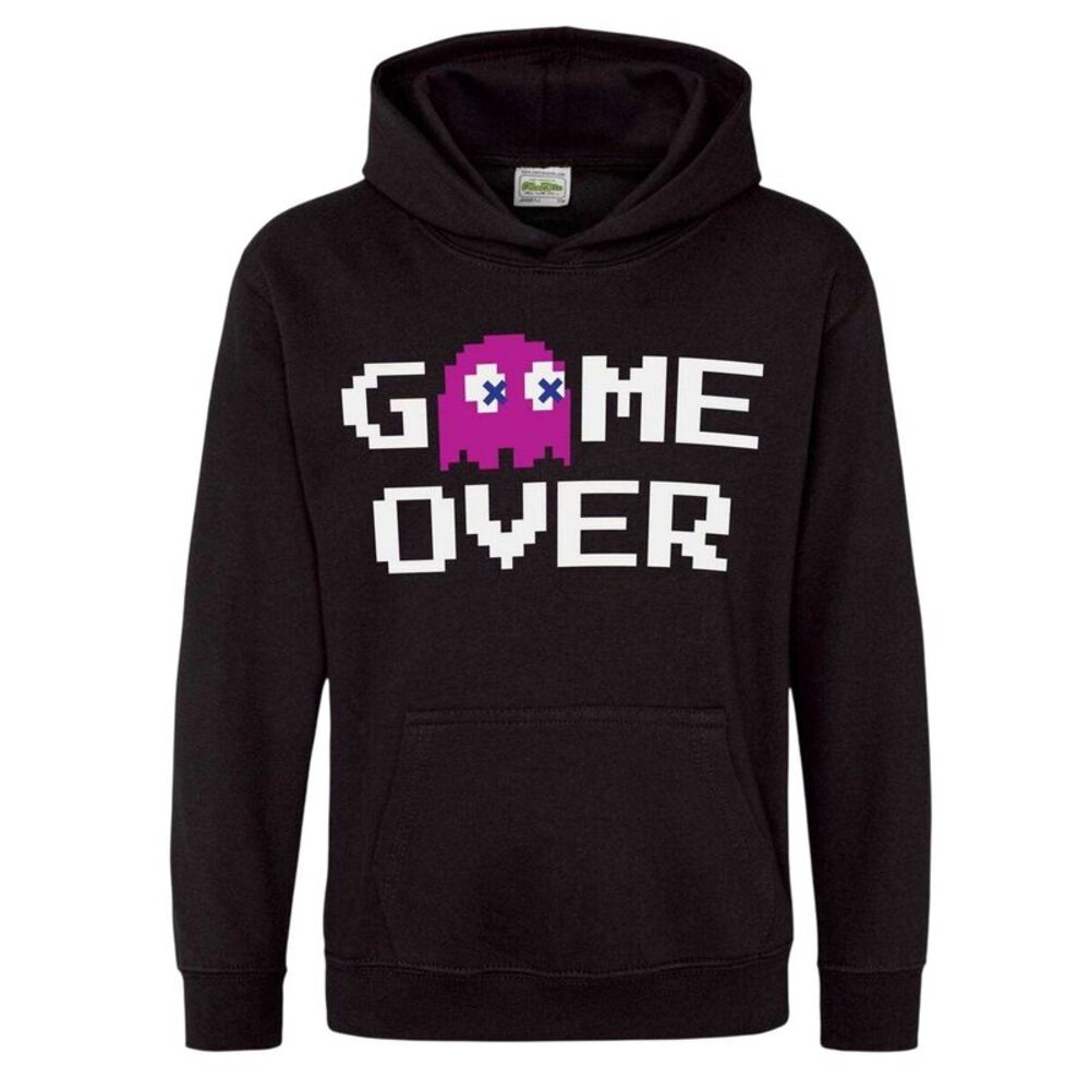 Pac-Man Childrens/Kids Game Over Pac-Man Hoodie / Black